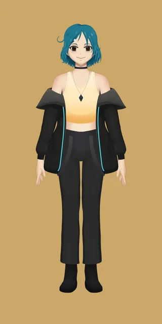 Full-body reference of Mary's Vtuber model
