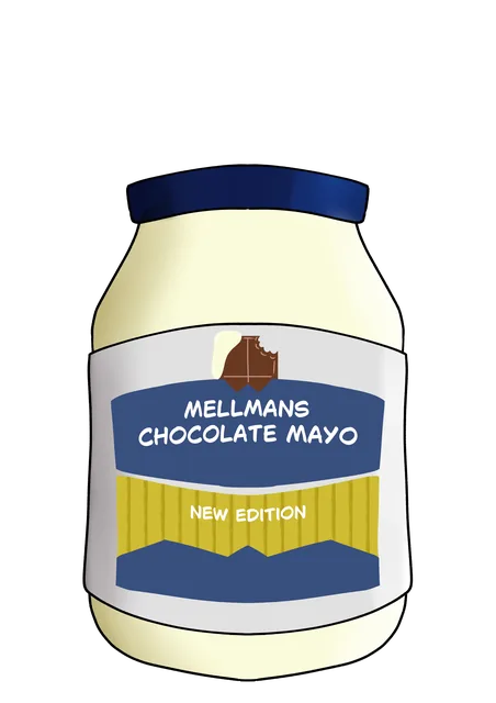 A jar of "Mellmans Chocolate Mayo"